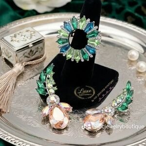 Elegant Now In PINK ONLY and Silver Crystal Earrings